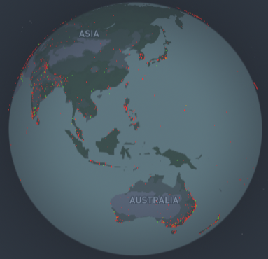 mappa ufo asia